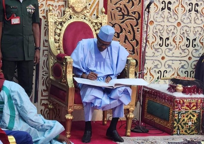 President Buhari in Kano after Attack on his convoy in Kano