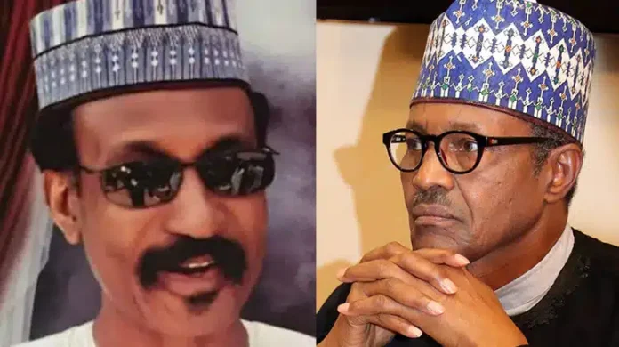 A collage picture of the former military Governor of Old Kaduna State, Abubakar Dangiwa Umar and Ex-president Muhammadu Buhari