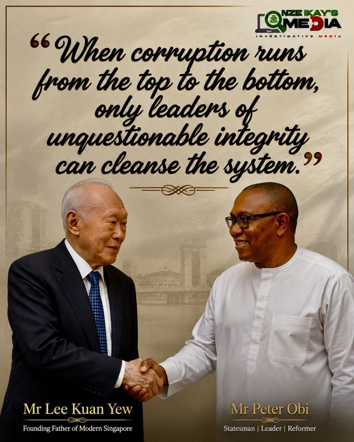 “When corruption runs from the top to the bottom, only leaders of unquestionable integrity can cleanse the system.”